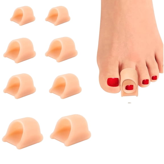 Hammertoe Corrector Toe Splints Soft Gel Toe Straighteners 3 Different Sizes Toe Splint for Curled, Crooked Toes 8 Pieces