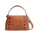 thumbnail image 1 of Hammitt Women's Bryant Medium Leather Purse With Strap (Saddle Brown/Bronze, One Size), 1 of 3