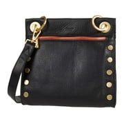 HAMMITT Women's Tony Medium Leather Purse With Strap (Black/Brushed Gold Red Zipper, One Size)