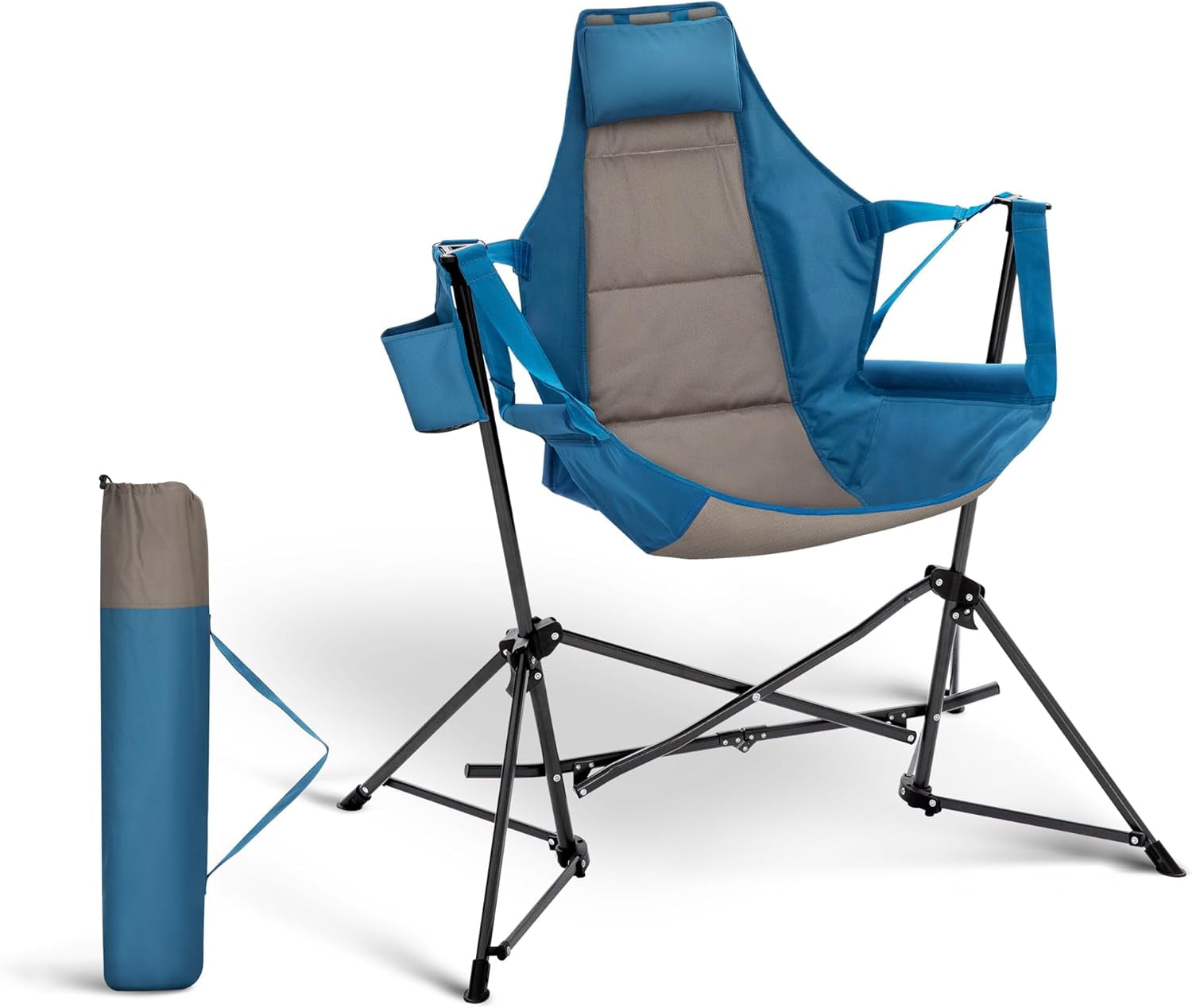 Hammock Camping Chair, Adjustable Back Swinging Chair, Folding Outdoor