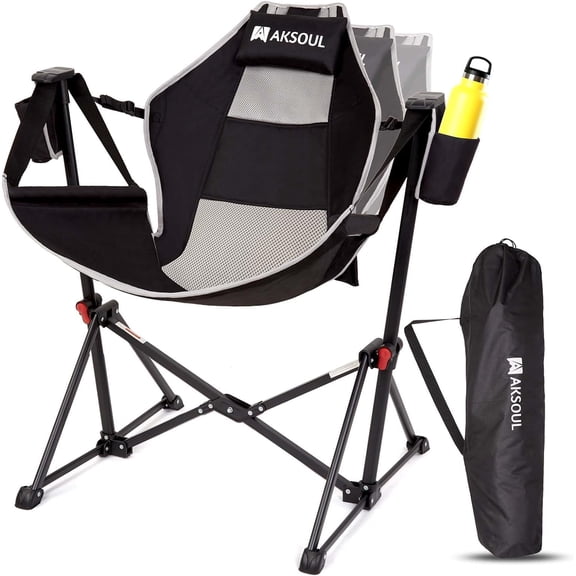Hammock Camping Chair Swinging: Foldable & Portable Swing Chairs with Storage Bag - 265lbs Adult Weight Capacity - Folding Rocking for Lawn Camp Stargazer Outdoor