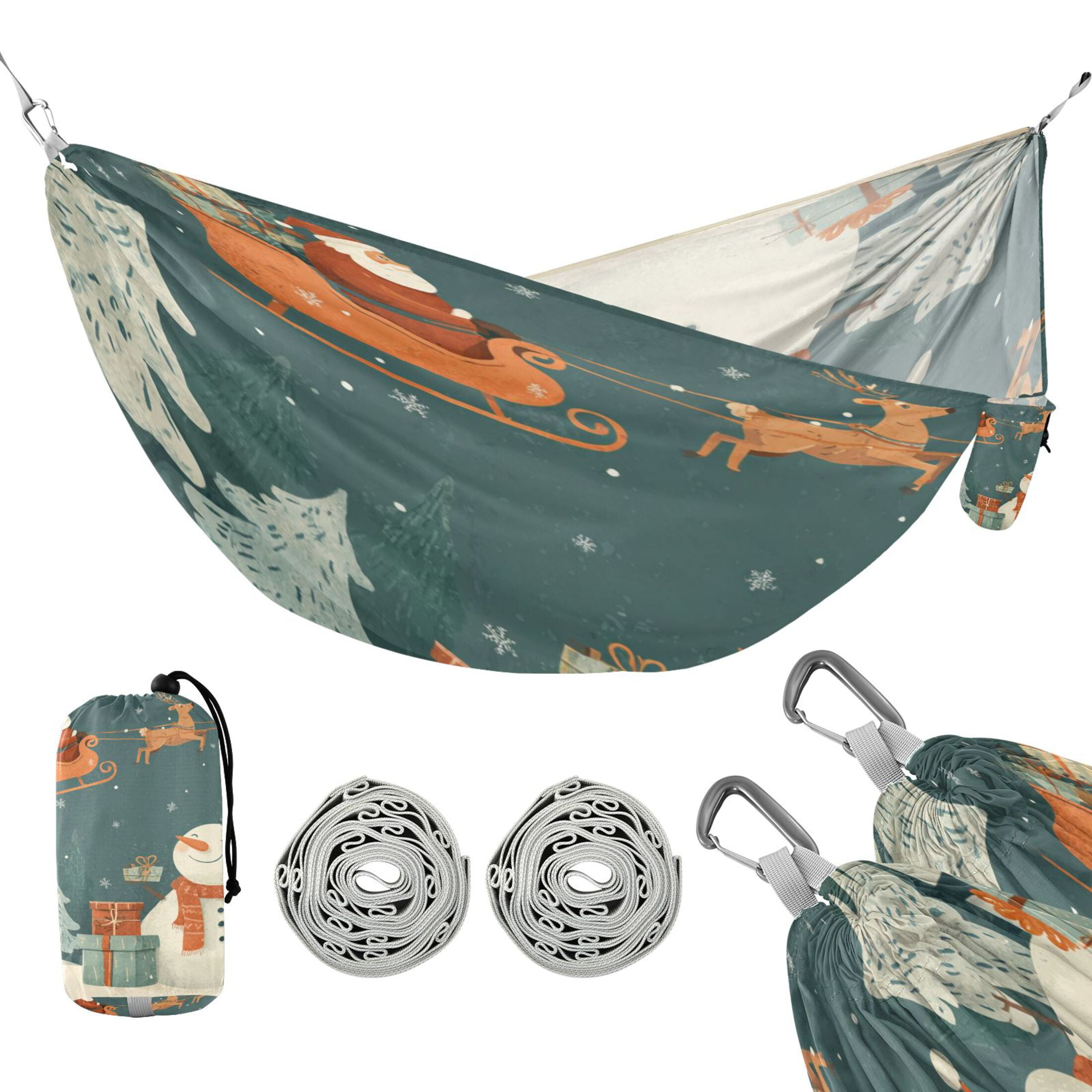 Hammock Camping Hammock Nylon Portable Hammock Travel Camping Hammock A Snowman