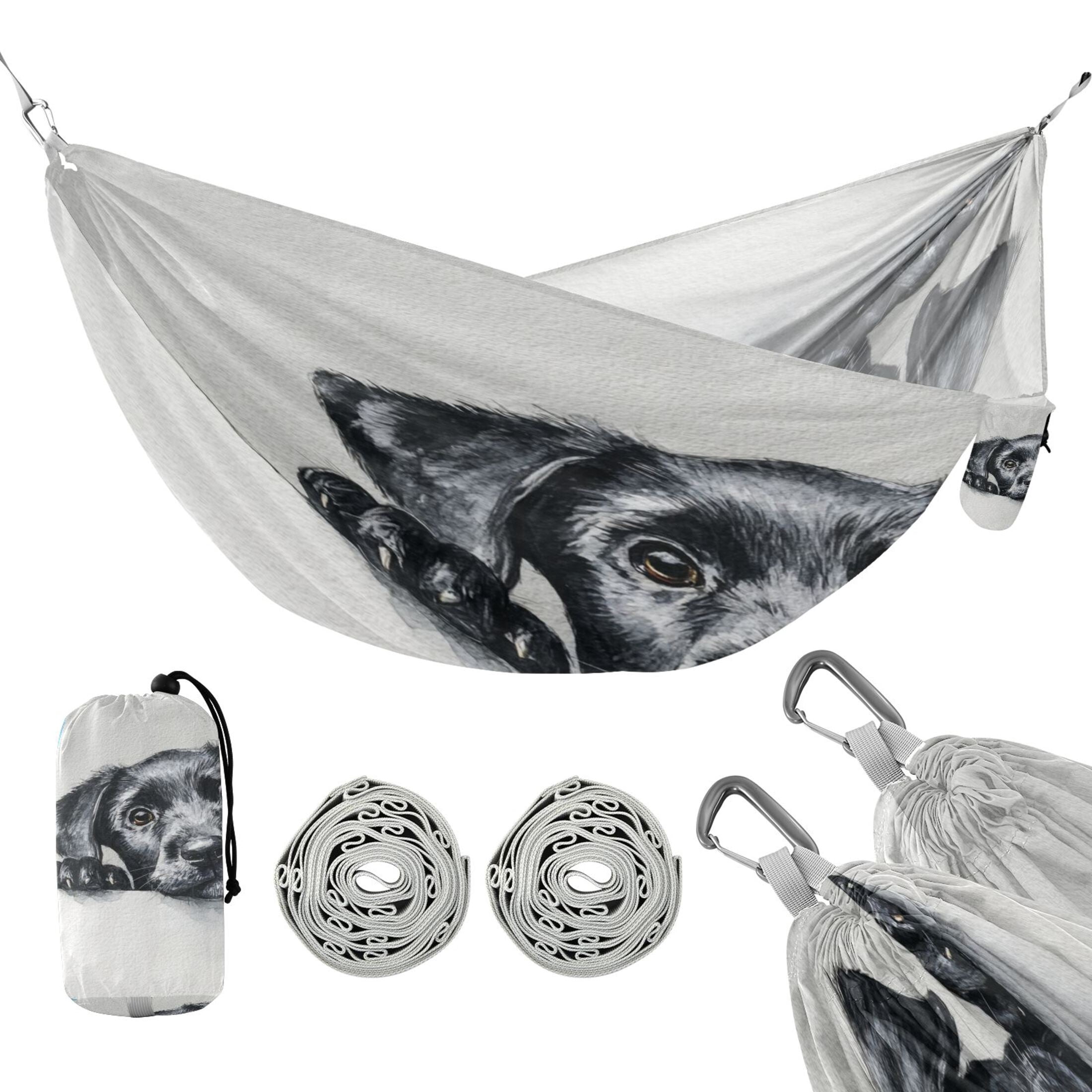 Hammock Camping Hammock Nylon Portable Hammock Travel Camping Hammock Adorable Small Black Dog