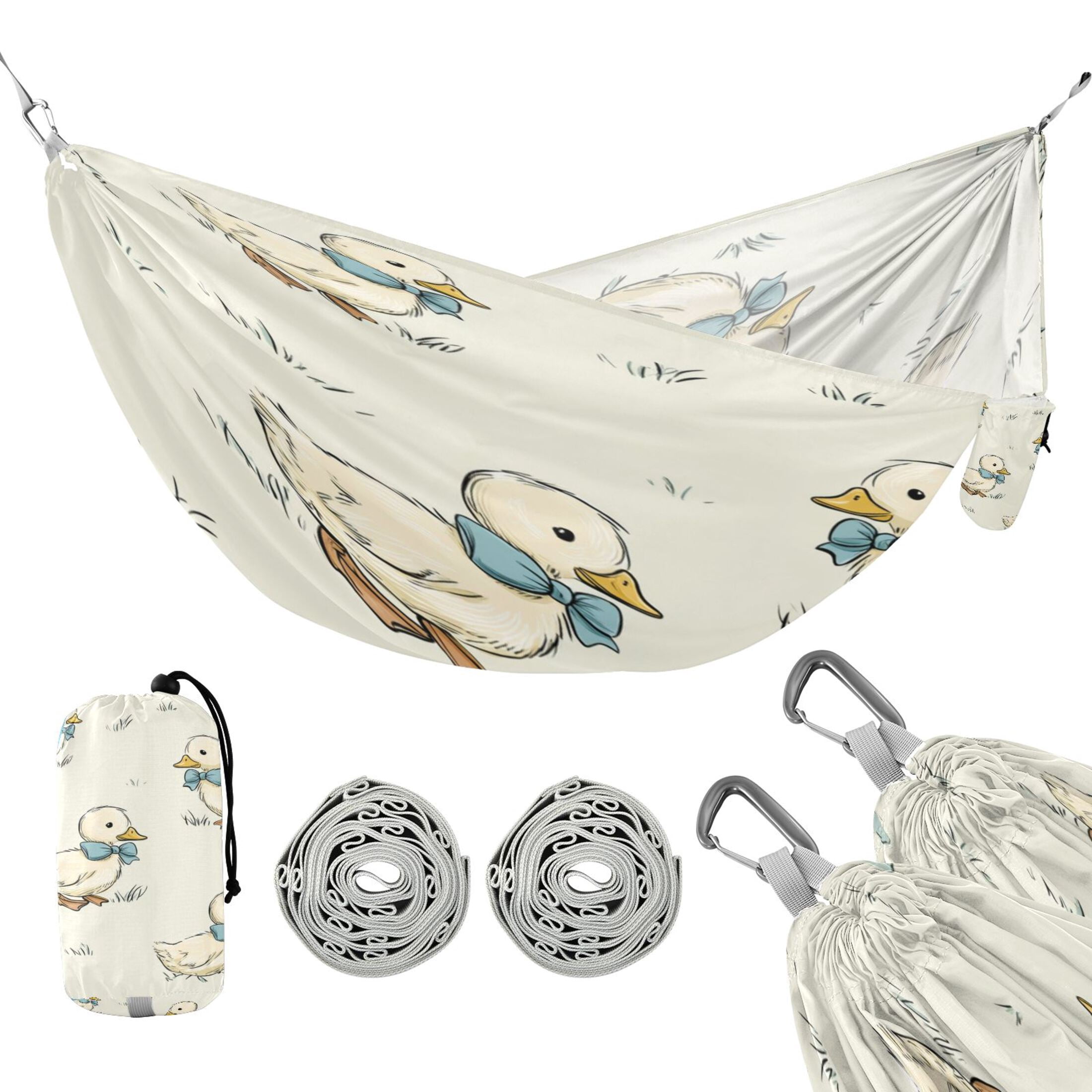 Hammock Camping Hammock Nylon Portable Hammock Travel Camping Hammock Adorable White Duck Design