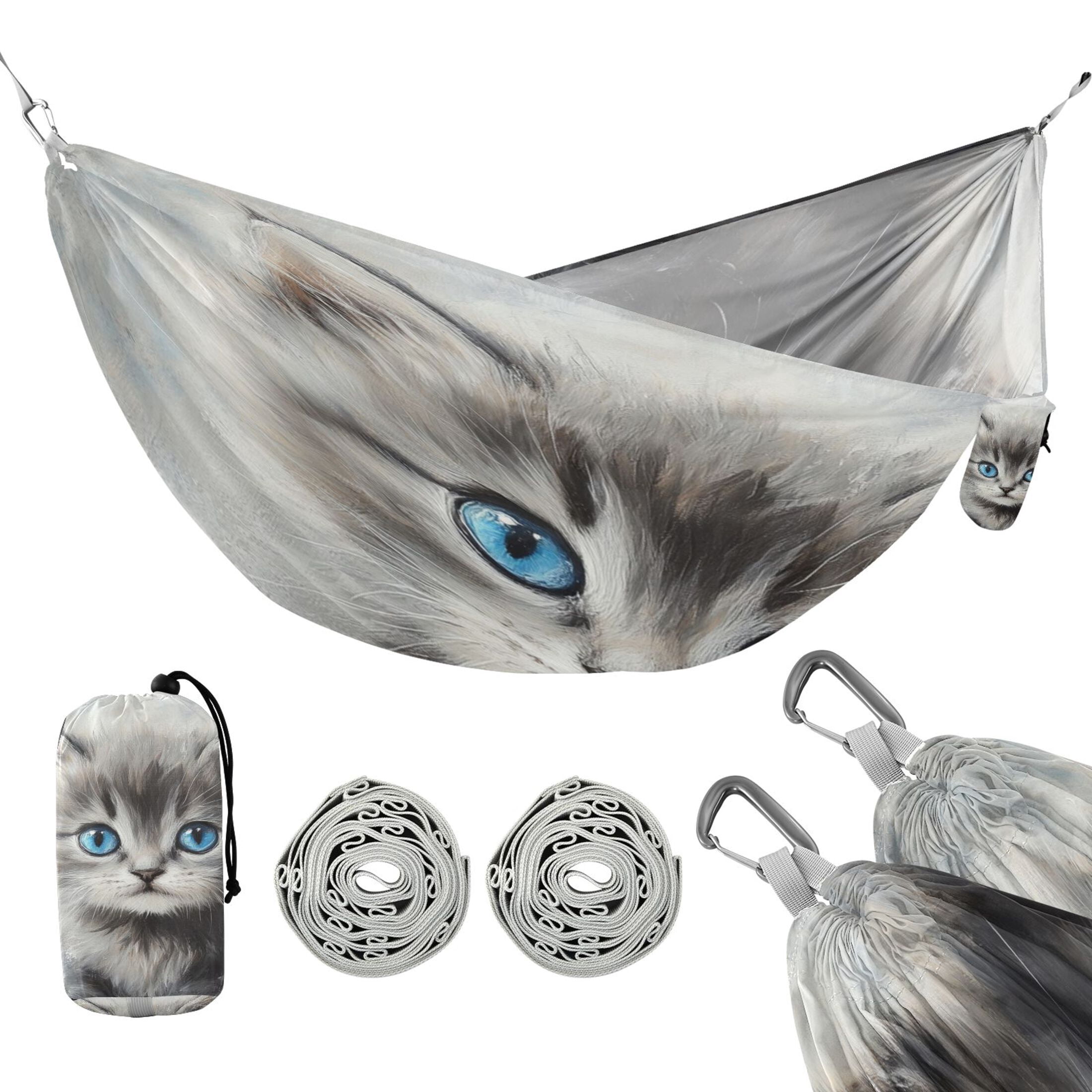 Hammock Camping Hammock Nylon Portable Hammock Travel Camping Hammock Beautiful Blue-eyed Cat