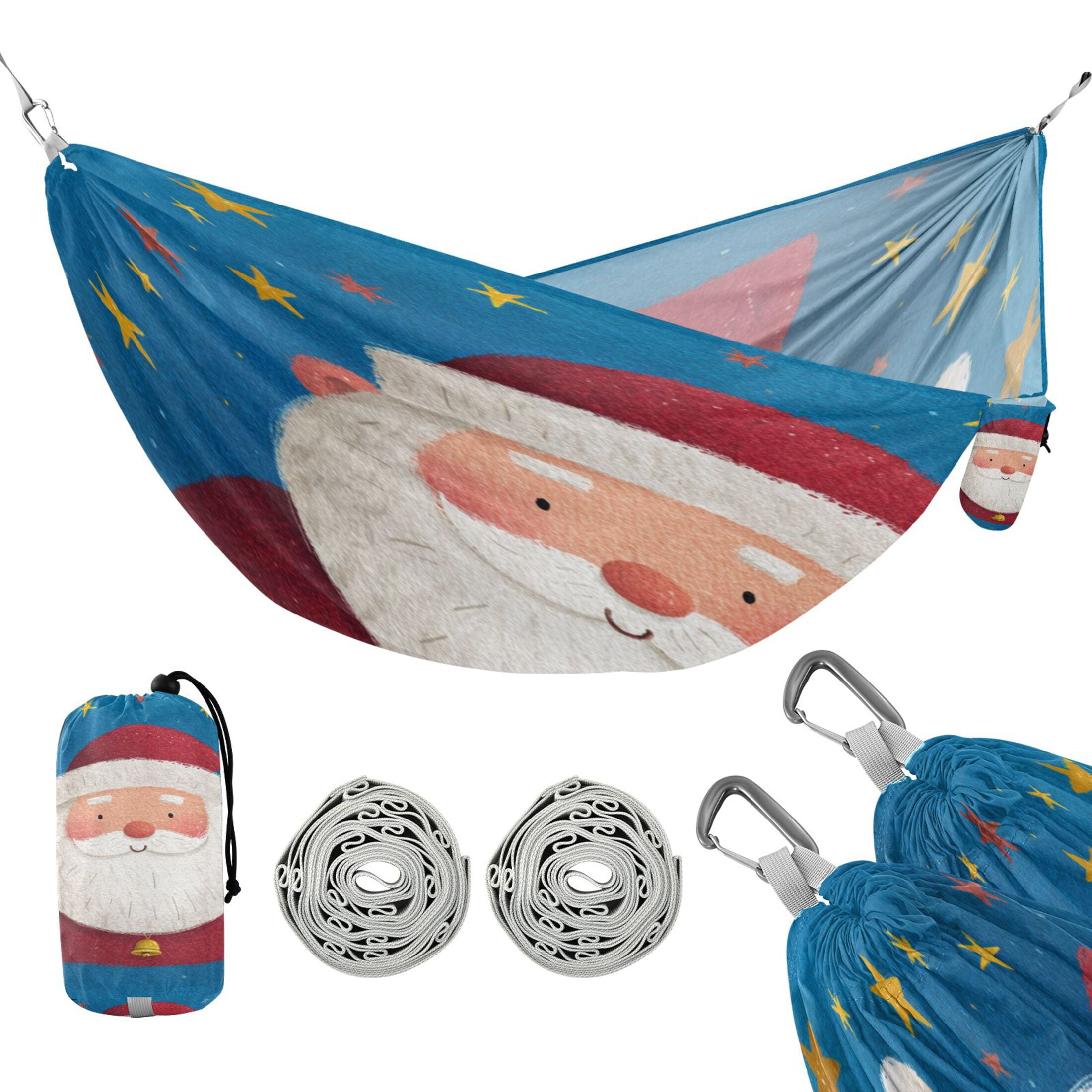 Hammock Camping Hammock Nylon Portable Hammock Travel Camping Hammock Beautiful Cartoon Santa Claus