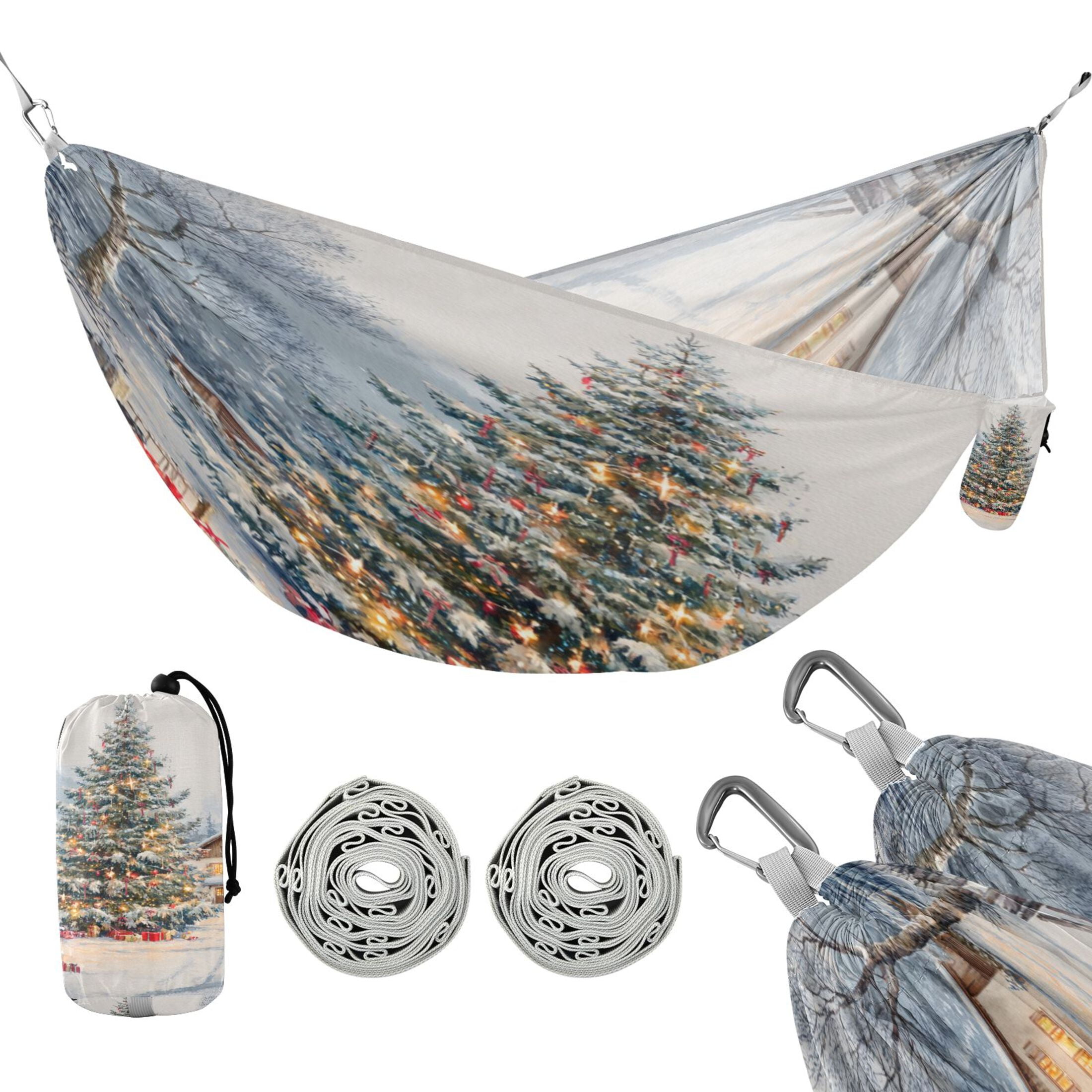 Hammock Camping Hammock Nylon Portable Hammock Travel Camping Hammock Beautiful Christmas Snow