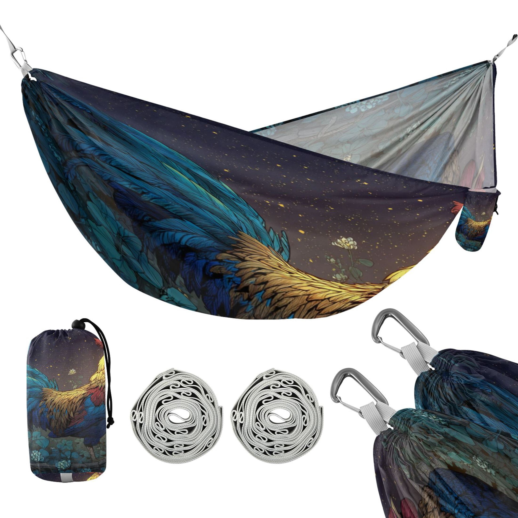 Hammock Camping Hammock Nylon Portable Hammock Travel Camping Hammock Beautiful Golden Rooster