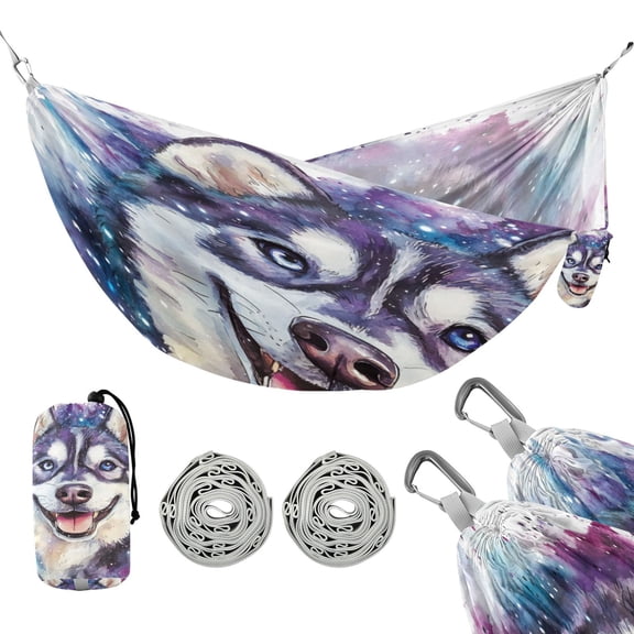 Hammock Camping Hammock Nylon Portable Hammock Travel Camping Hammock Beautiful Husky Dog