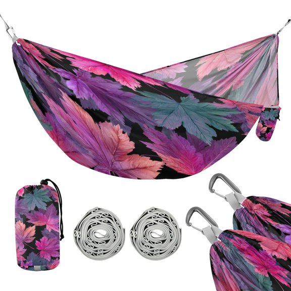 Hammock Camping Hammock Nylon Portable Hammock Travel Camping Hammock Beautiful Pink Maple Leaves
