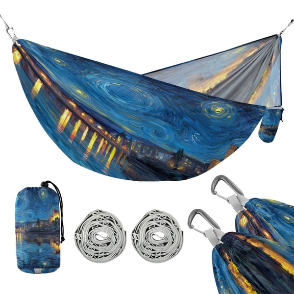 Hammock Camping Hammock Nylon Portable Hammock Travel Camping Hammock Beautiful Starry Night