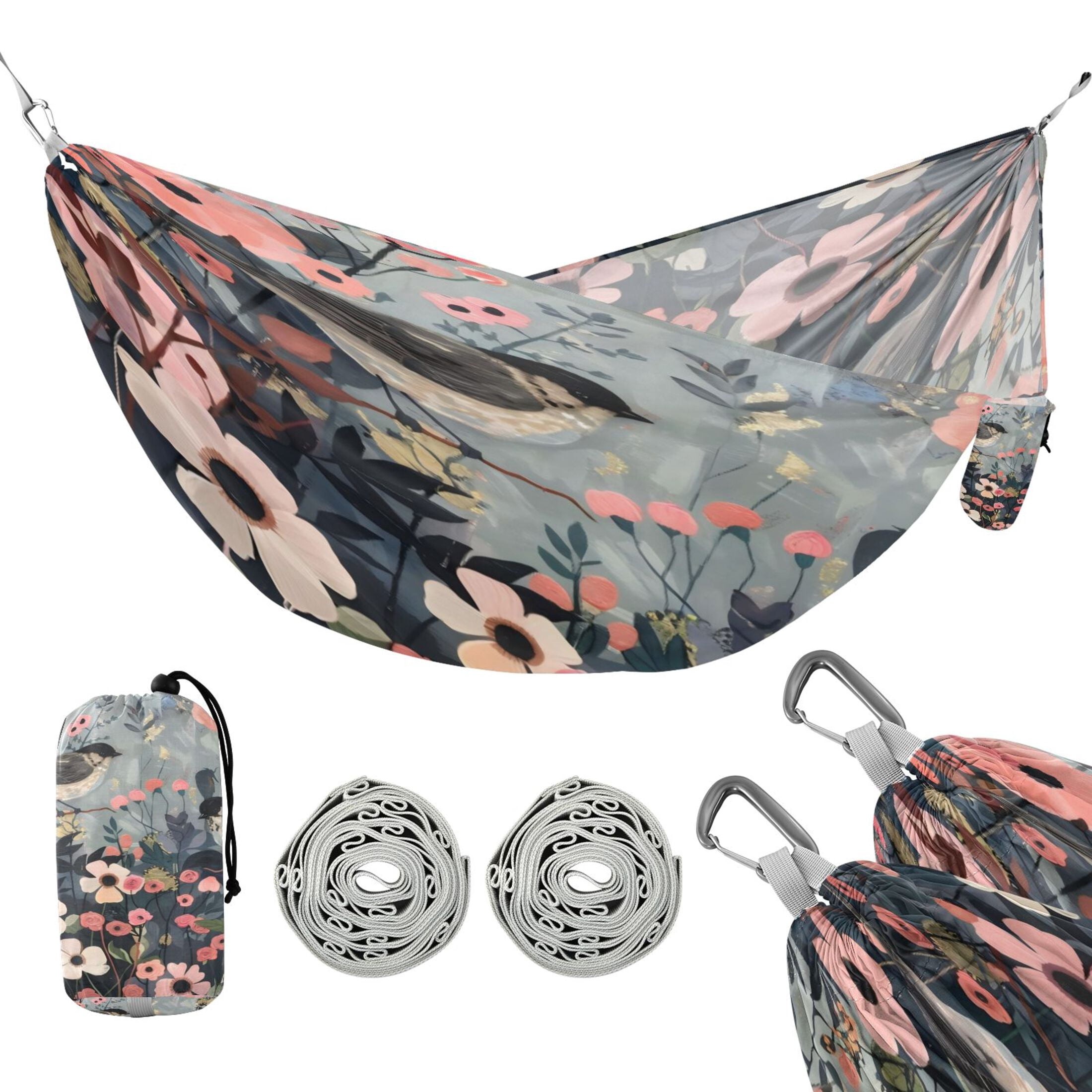Hammock Camping Hammock Nylon Portable Hammock Travel Camping Hammock Black Bird