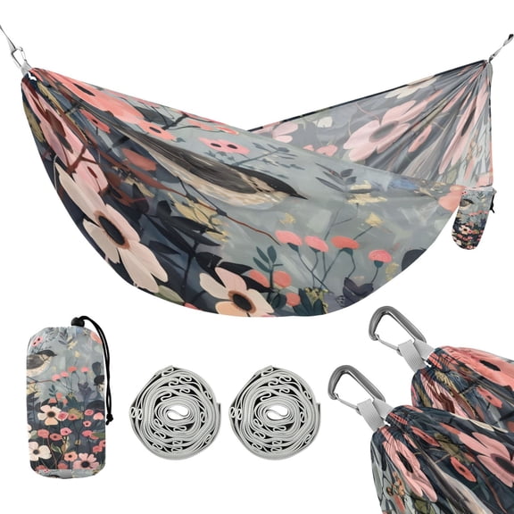 Hammock Camping Hammock Nylon Portable Hammock Travel Camping Hammock Black Bird