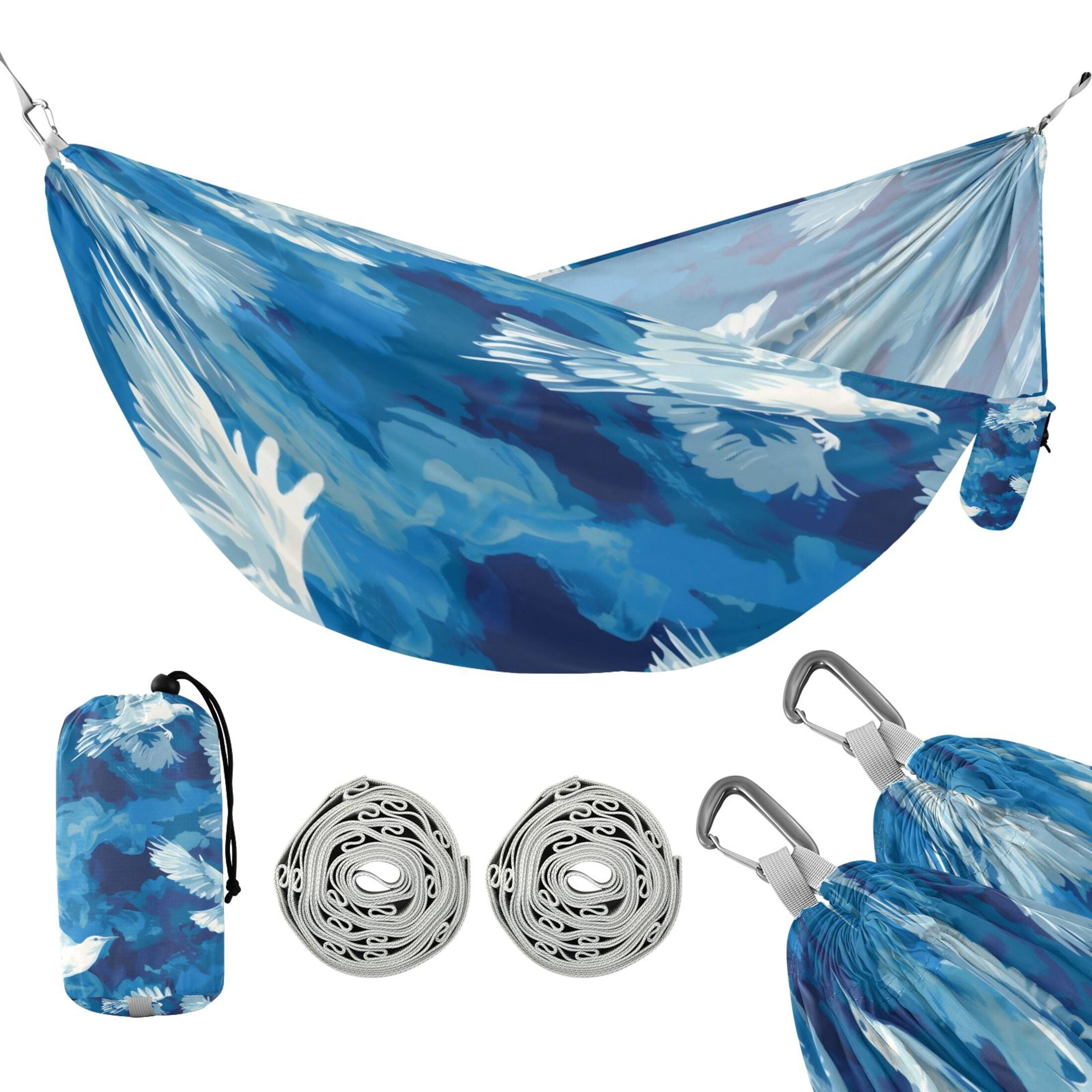Hammock Camping Hammock Nylon Portable Hammock Travel Camping Hammock Blue Dove