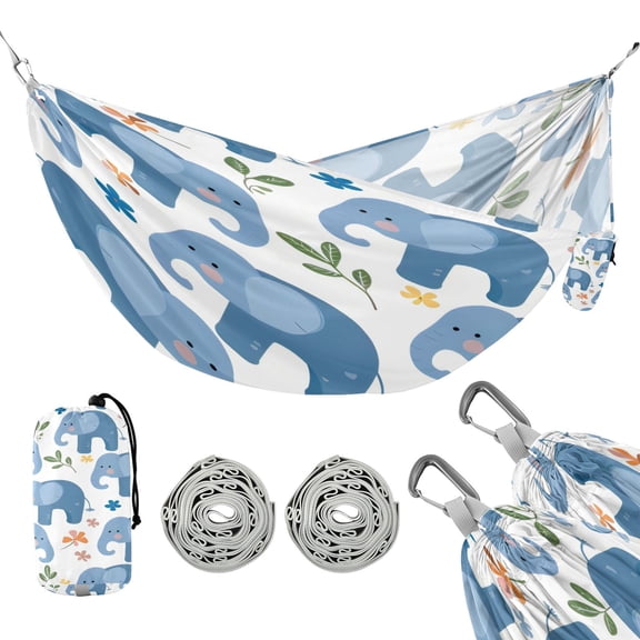 Hammock Camping Hammock Nylon Portable Hammock Travel Camping Hammock Blue Elephant