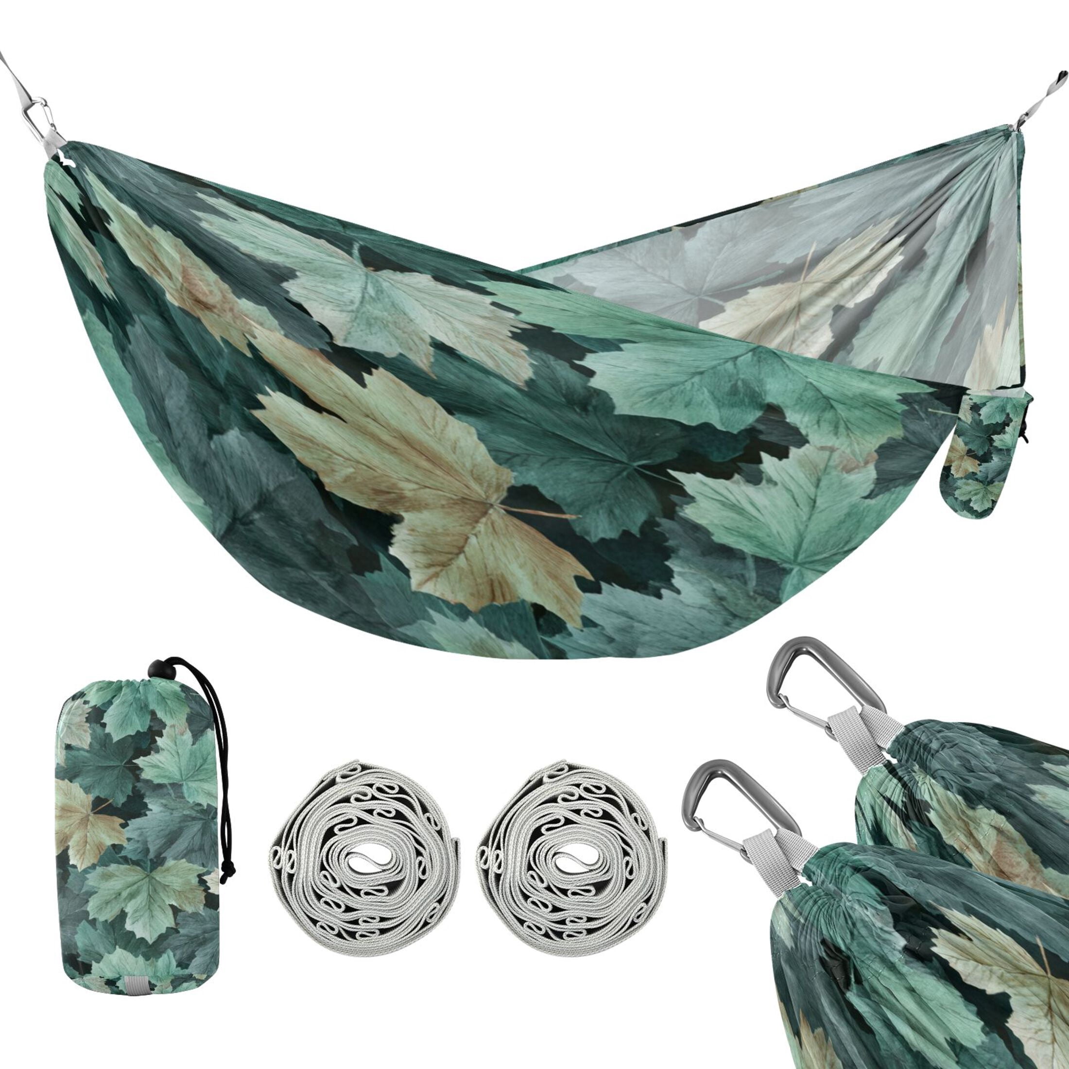 Hammock Camping Hammock Nylon Portable Hammock Travel Camping Hammock Blue Maple Leaf