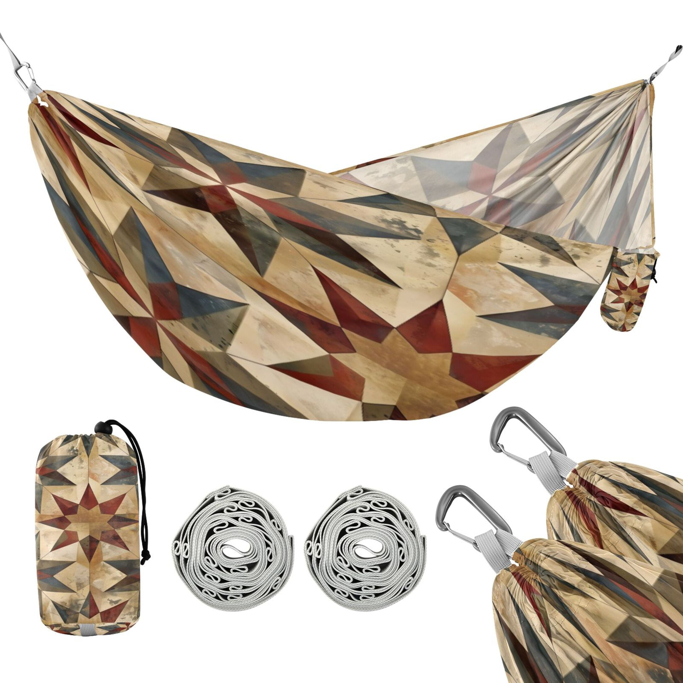 Hammock Camping Hammock Nylon Portable Hammock Travel Camping Hammock Brown Star