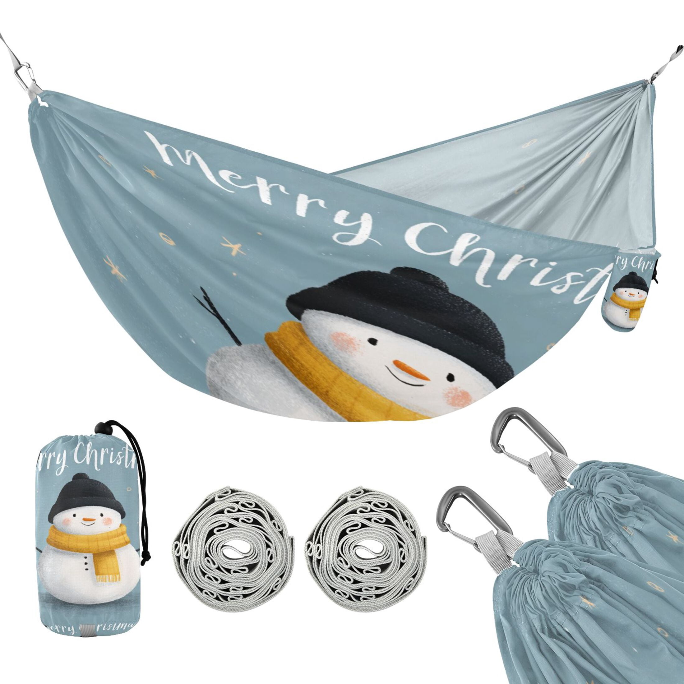 Hammock Camping Hammock Nylon Portable Hammock Travel Camping Hammock Cartoon Christmas Snowman