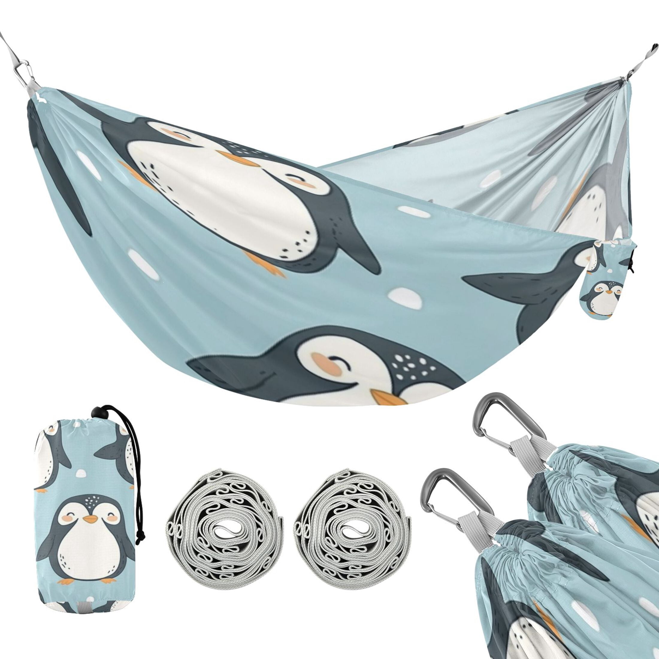 Hammock Camping Hammock Nylon Portable Hammock Travel Camping Hammock Cartoon Cute Little Penguin