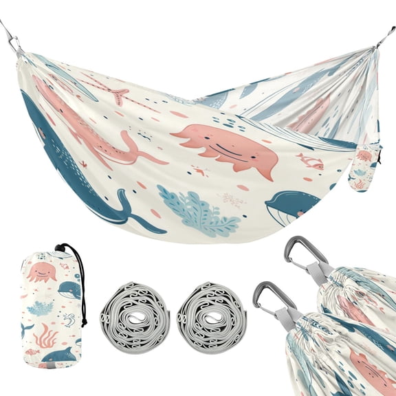 Hammock Camping Hammock Nylon Portable Hammock Travel Camping Hammock Cartoon Marine Fish