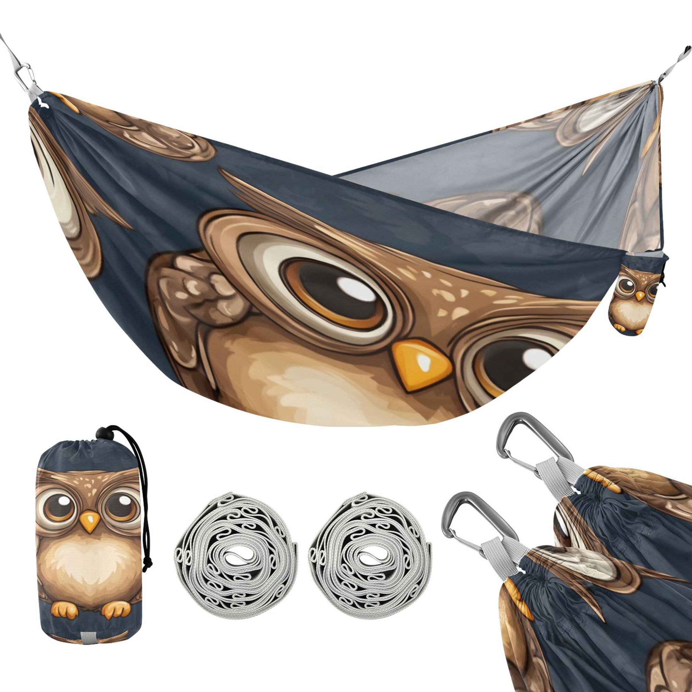 Hammock Camping Hammock Nylon Portable Hammock Travel Camping Hammock Cartoon Owl