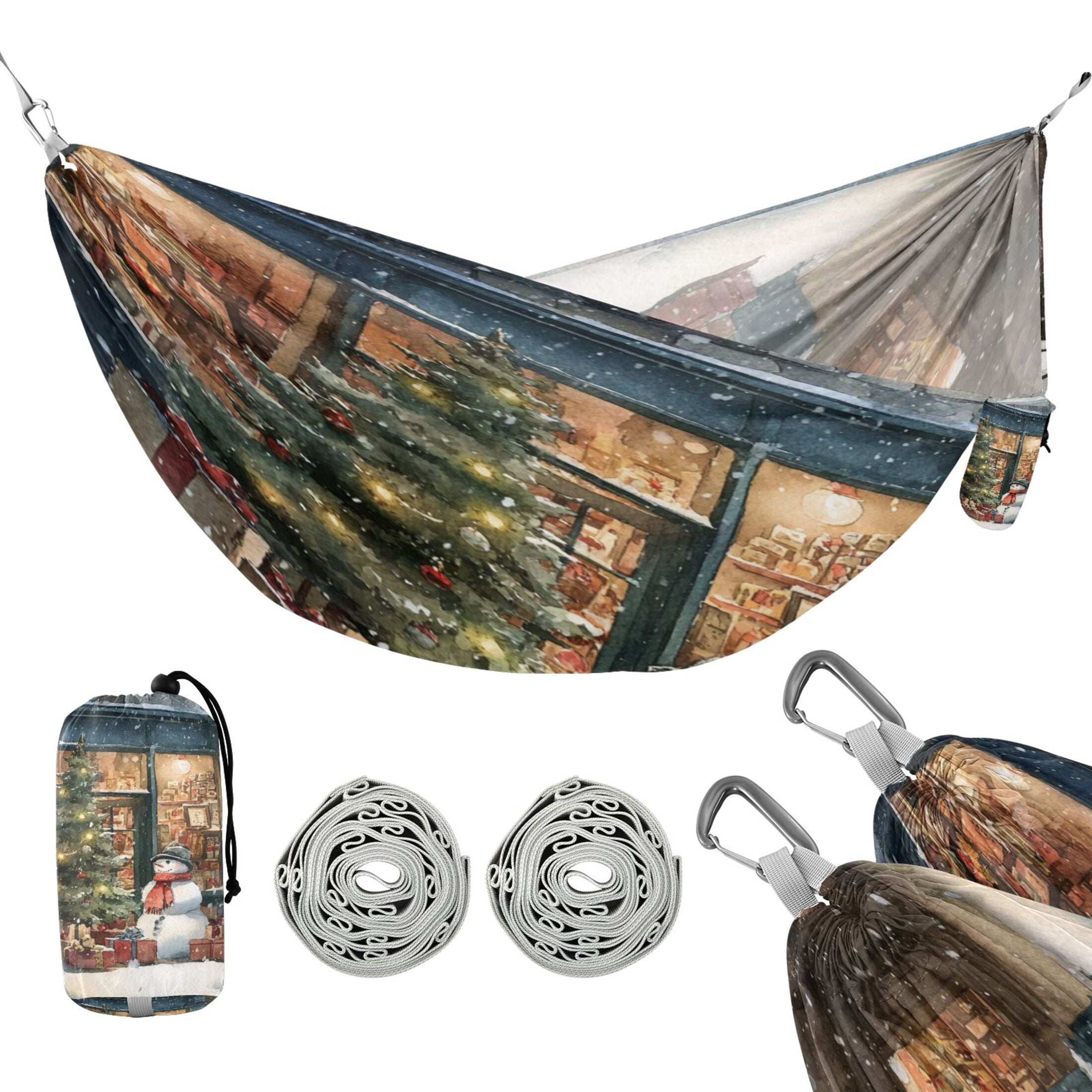 Hammock Camping Hammock Nylon Portable Hammock Travel Camping Hammock Christmas Street Scene