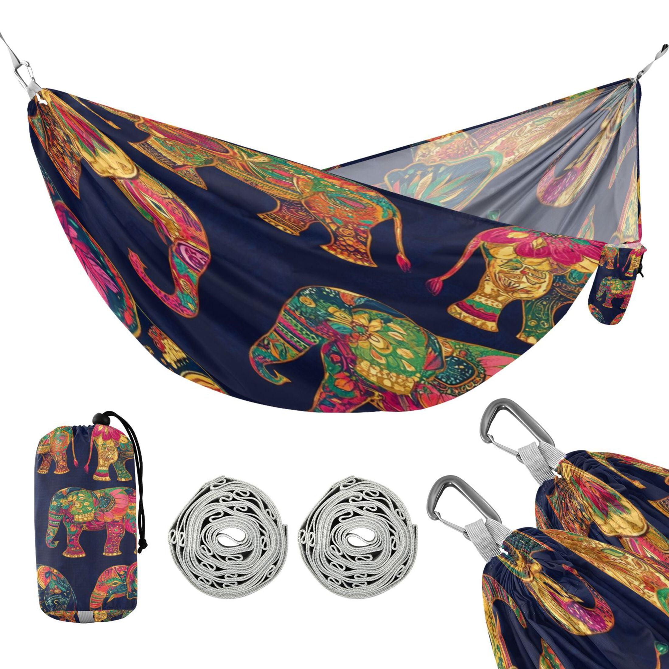Hammock Camping Hammock Nylon Portable Hammock Travel Camping Hammock Color Cool Elephant