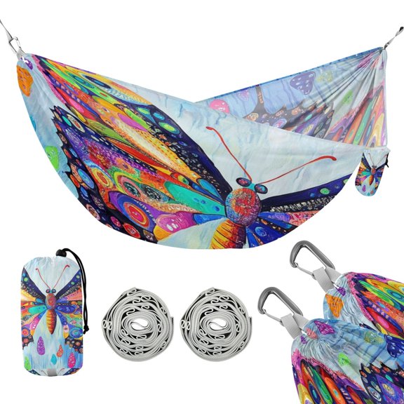 Hammock Camping Hammock Nylon Portable Hammock Travel Camping Hammock Cool Beautiful Butterfly Pattern