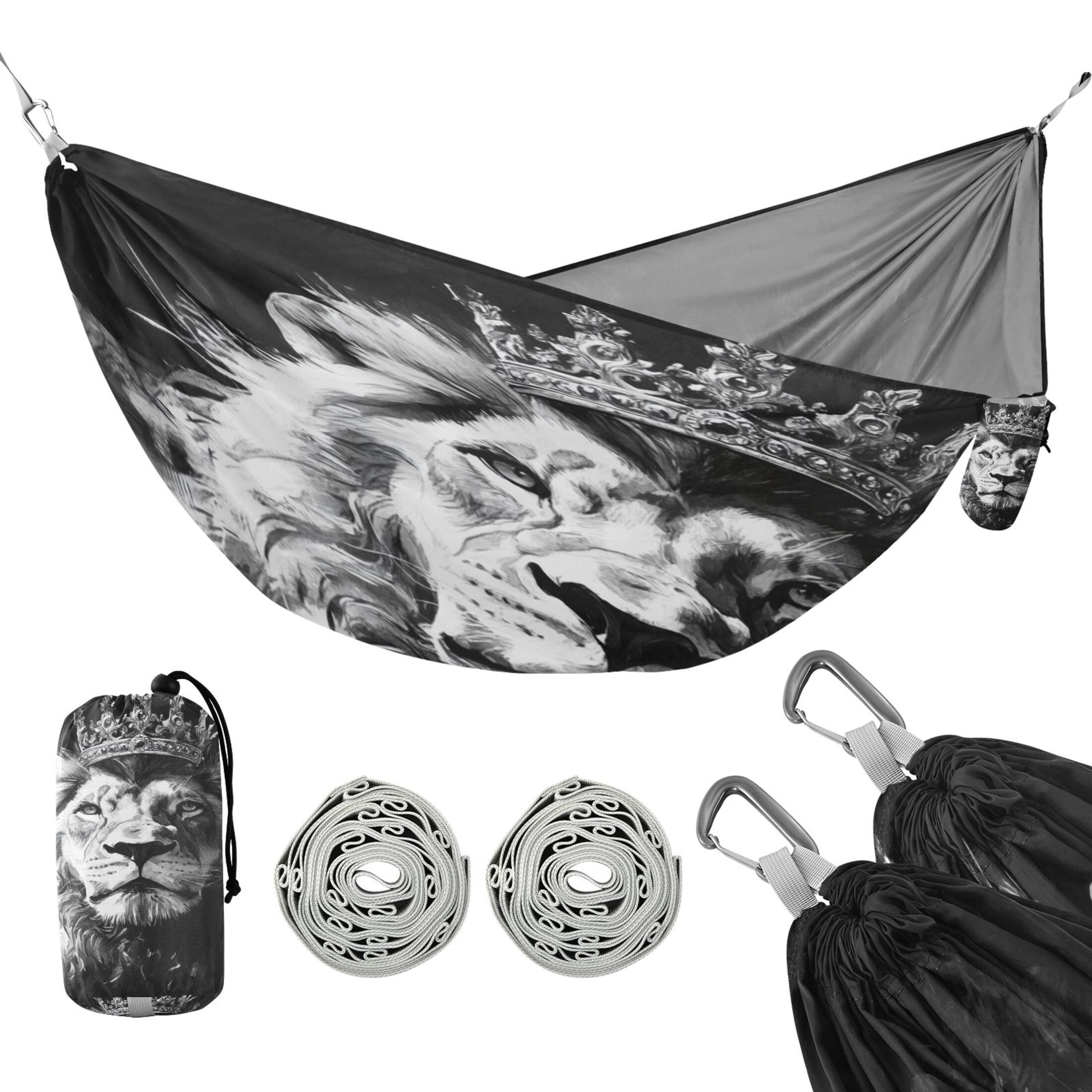Hammock Camping Hammock Nylon Portable Hammock Travel Camping Hammock Crown Lion