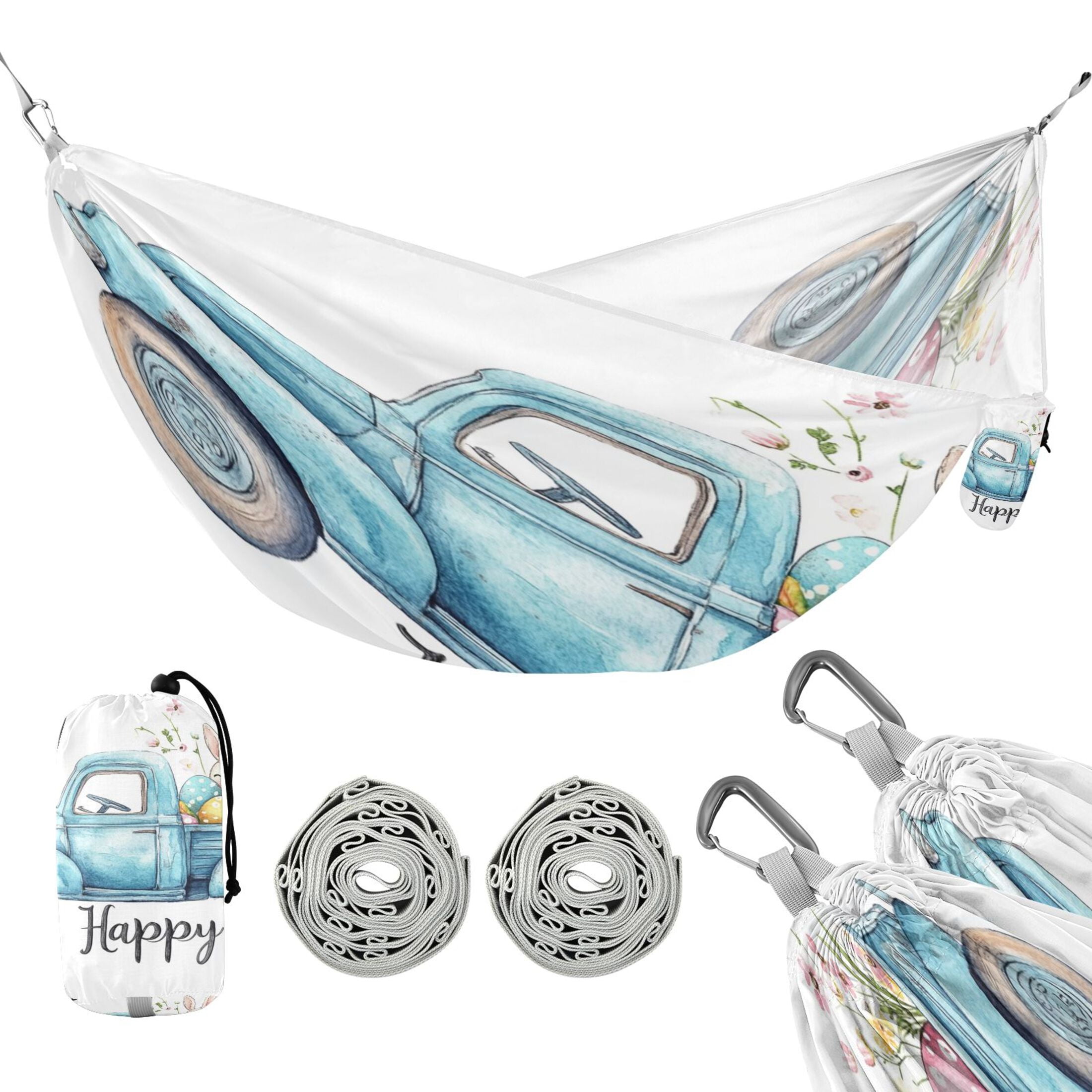 Hammock Camping Hammock Nylon Portable Hammock Travel Camping Hammock Cute Bunny Easter