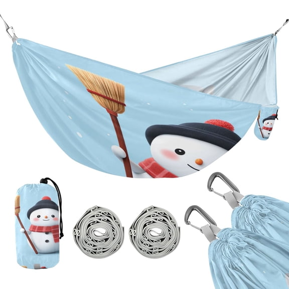 Hammock Camping Hammock Nylon Portable Hammock Travel Camping Hammock Cute Cartoon Snowman