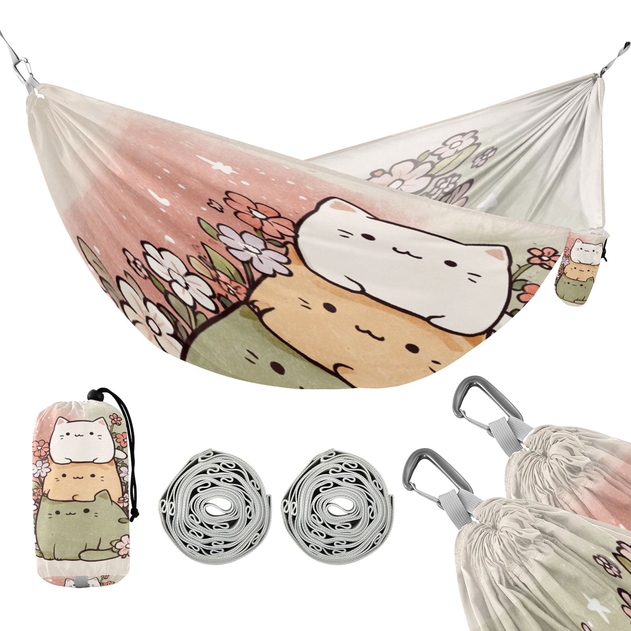 Hammock Camping Hammock Nylon Portable Hammock Travel Camping Hammock Cute Cats