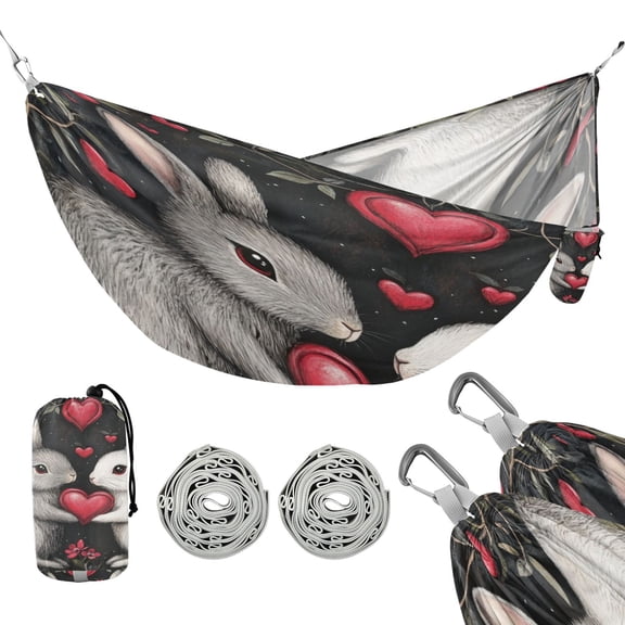 Hammock Camping Hammock Nylon Portable Hammock Travel Camping Hammock Cute Couple Rabbit