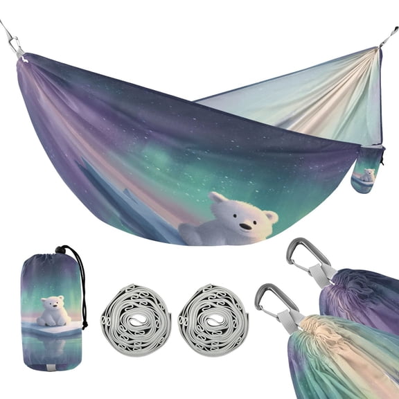Hammock Camping Hammock Nylon Portable Hammock Travel Camping Hammock Cute Cub Polar Bear Art