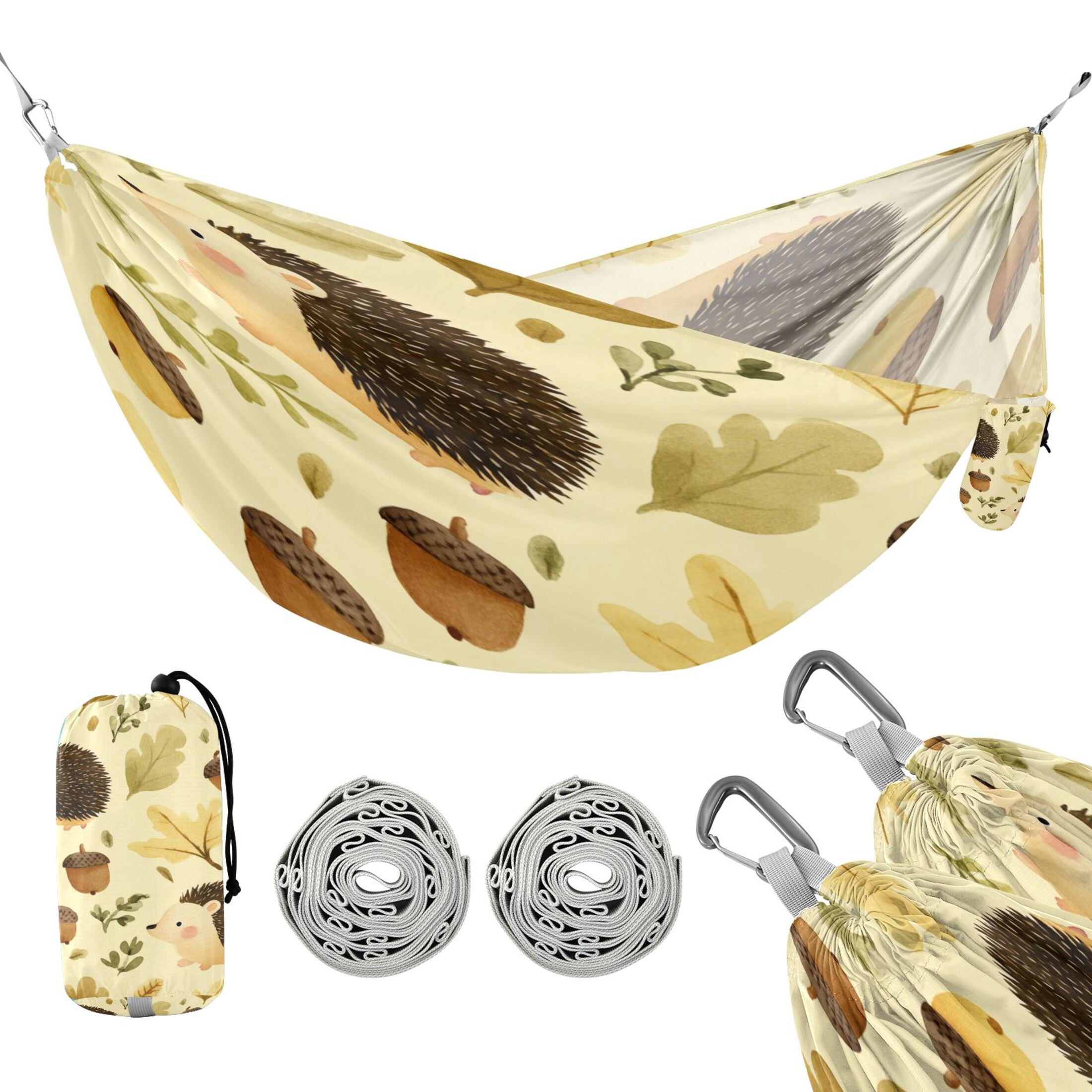 Hammock Camping Hammock Nylon Portable Hammock Travel Camping Hammock Cute Hedgehog Acorn Dots