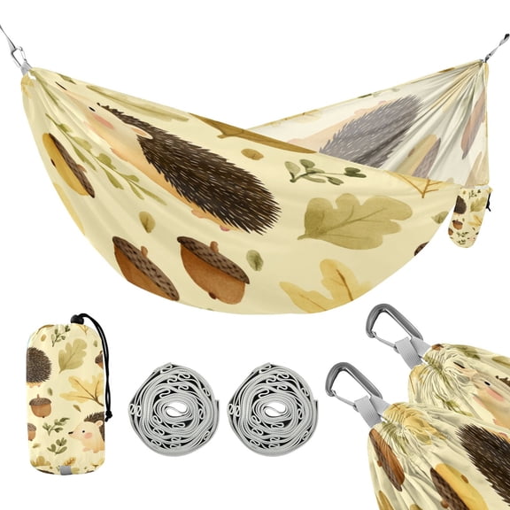 Hammock Camping Hammock Nylon Portable Hammock Travel Camping Hammock Cute Hedgehog Acorn Dots