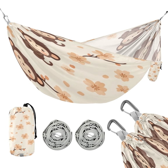 Hammock Camping Hammock Nylon Portable Hammock Travel Camping Hammock Cute Little Brown Monkey