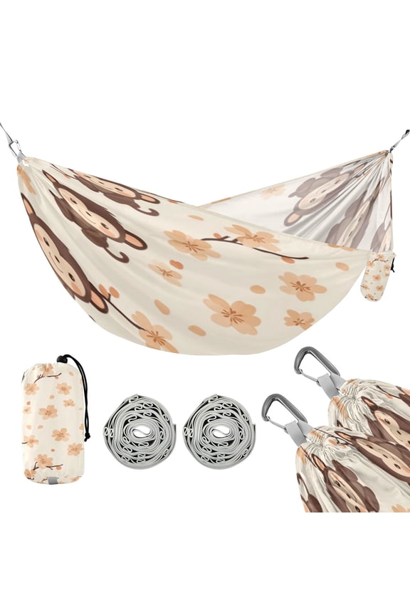Hammock Camping Hammock Nylon Portable Hammock Travel Camping Hammock Cute Little Brown Monkey