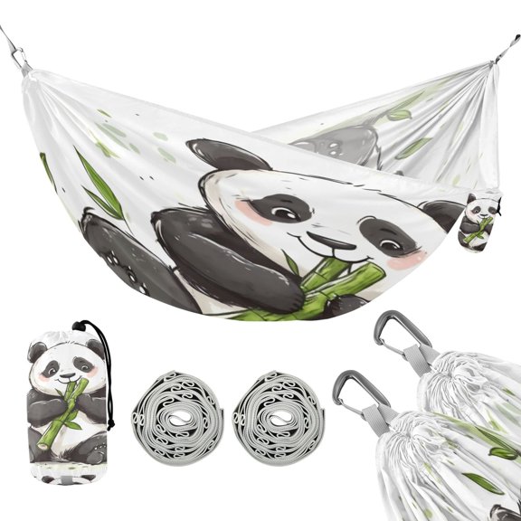 Hammock Camping Hammock Nylon Portable Hammock Travel Camping Hammock Cute Panda Eats Bamboo