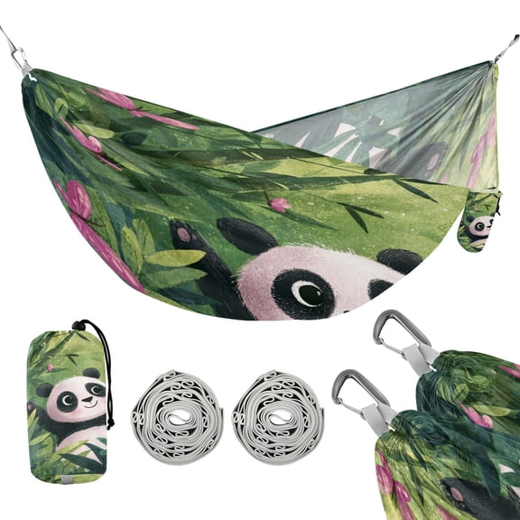 Hammock Camping Hammock Nylon Portable Hammock Travel Camping Hammock Cute Panda Playing