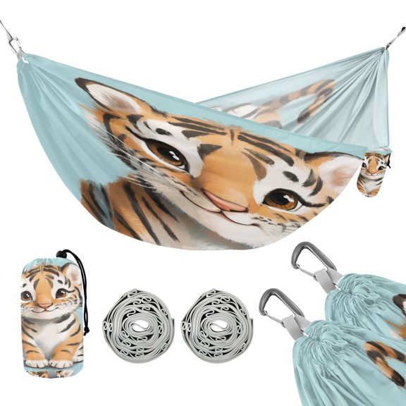 Hammock Camping Hammock Nylon Portable Hammock Travel Camping Hammock Cute Smiling Cartoon Tiger