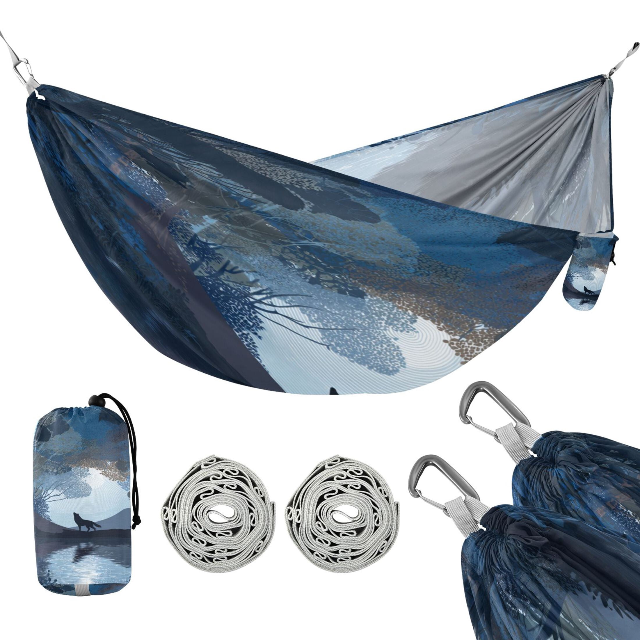 Hammock Camping Hammock Nylon Portable Hammock Travel Camping Hammock Flat Vector Animal Silhouette