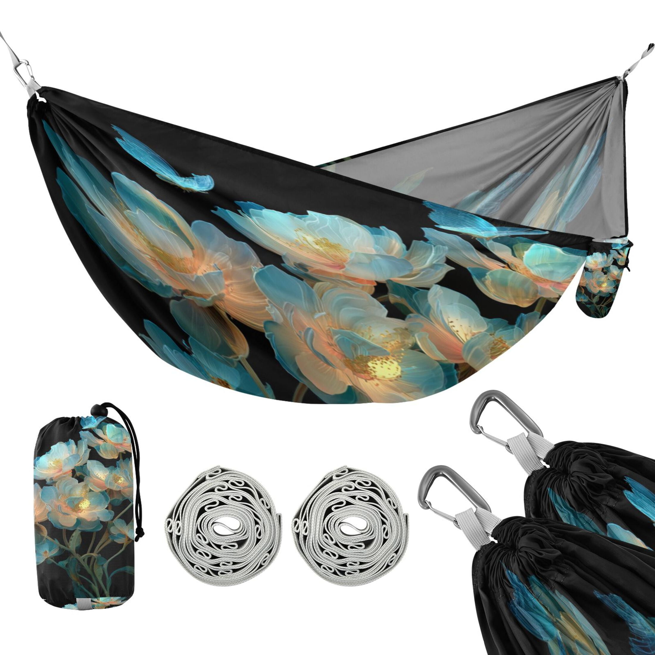 Hammock Camping Hammock Nylon Portable Hammock Travel Camping Hammock Flowers