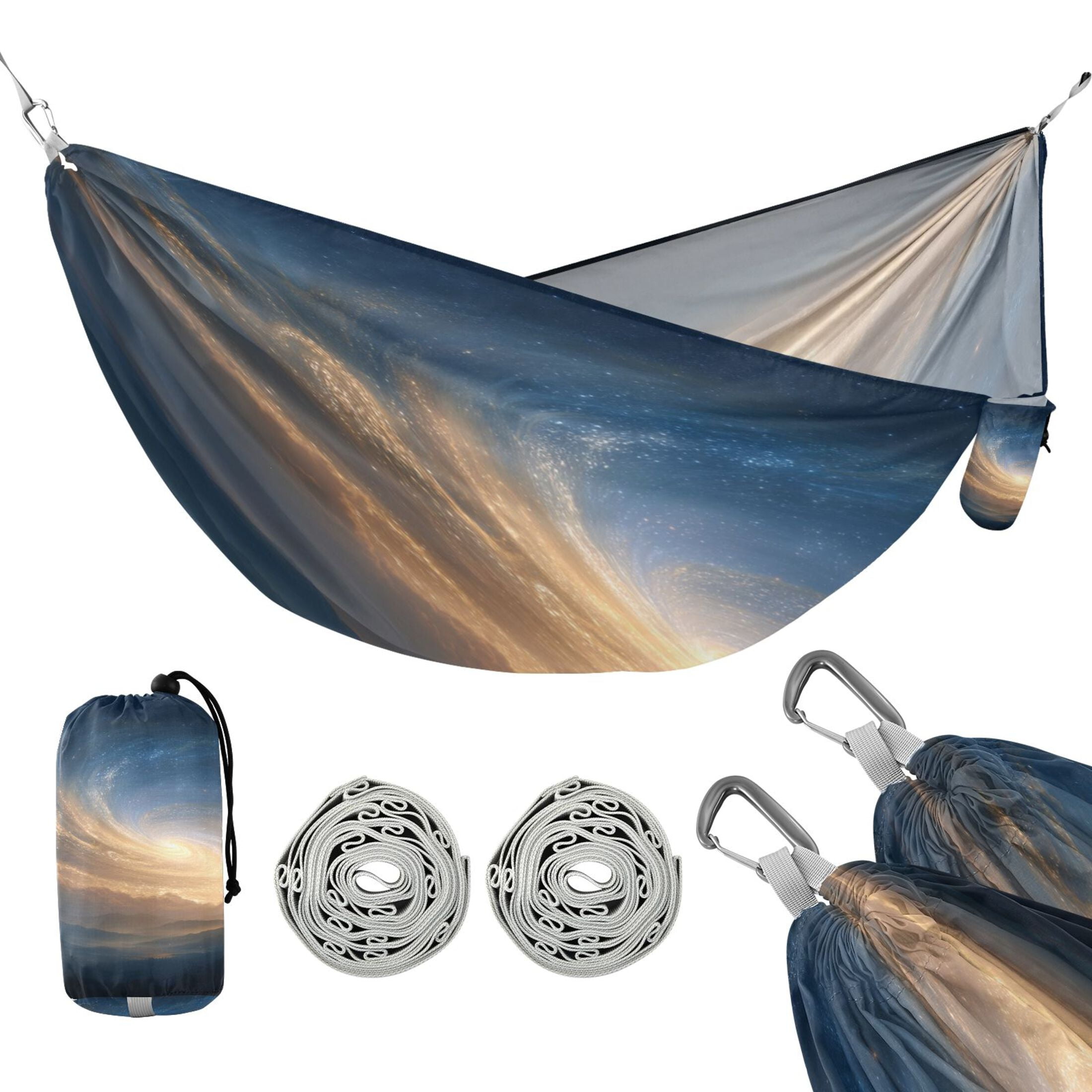 Hammock Camping Hammock Nylon Portable Hammock Travel Camping Hammock Golden Galaxy