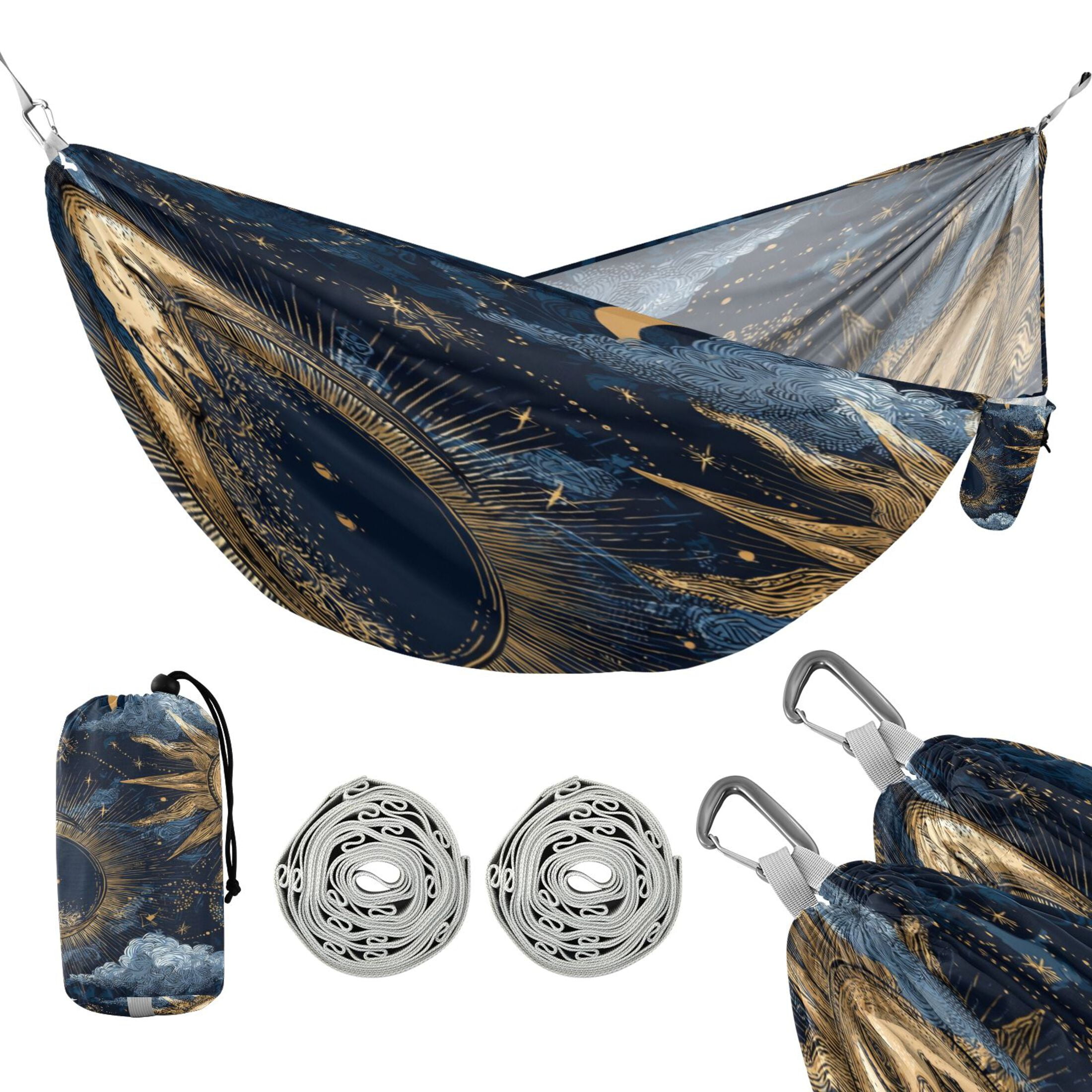 Hammock Camping Hammock Nylon Portable Hammock Travel Camping Hammock Golden Sun