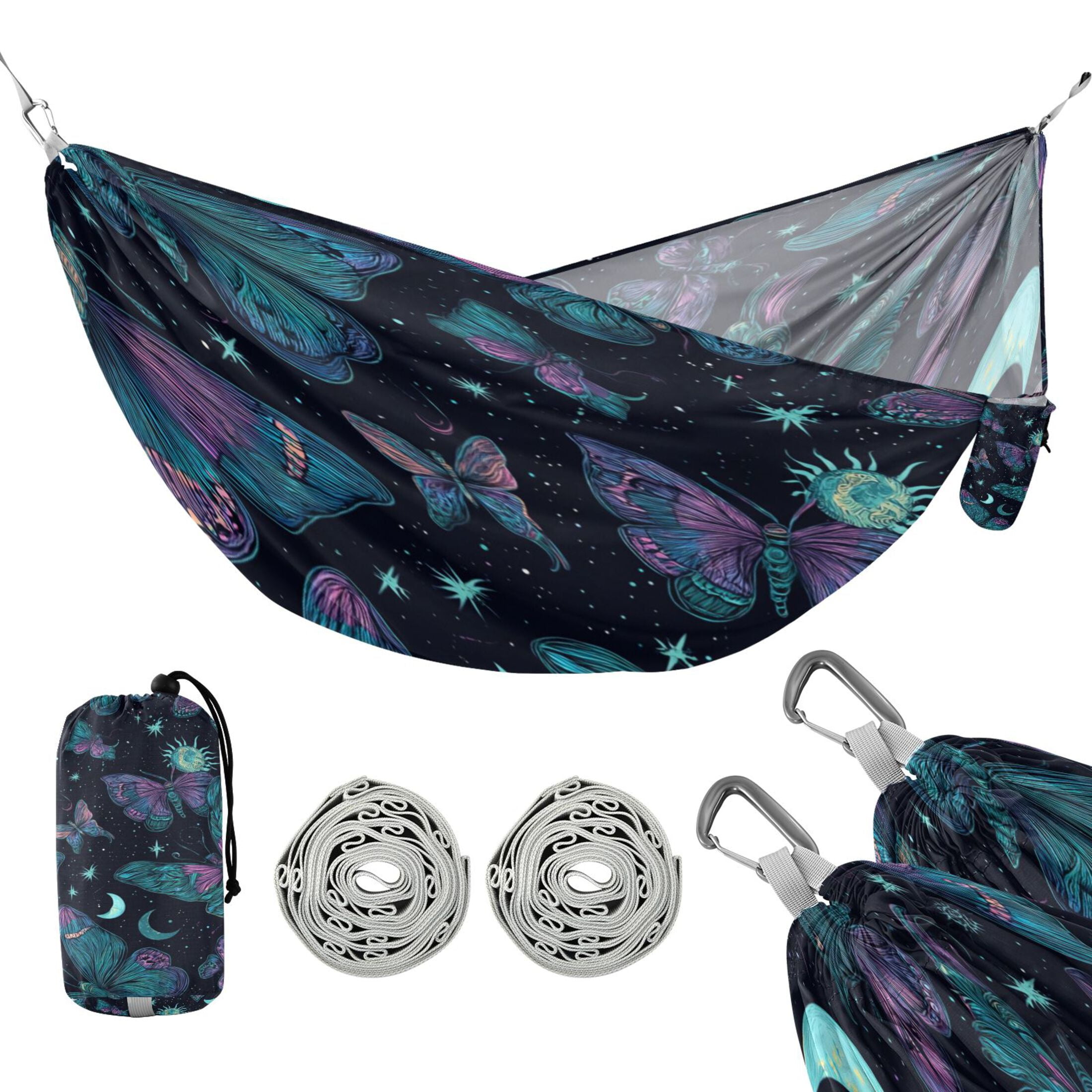 Hammock Camping Hammock Nylon Portable Hammock Travel Camping Hammock Green Butterfly
