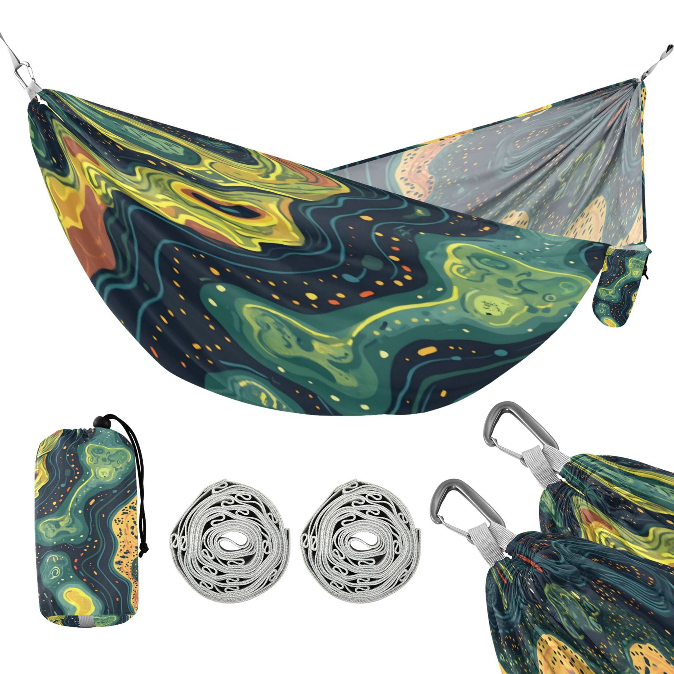 Hammock Camping Hammock Nylon Portable Hammock Travel Camping Hammock Green River Seamless