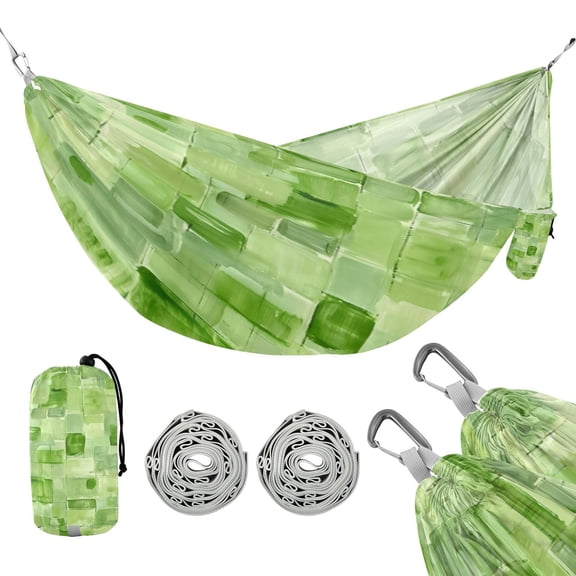 Hammock Camping Hammock Nylon Portable Hammock Travel Camping Hammock Green Square