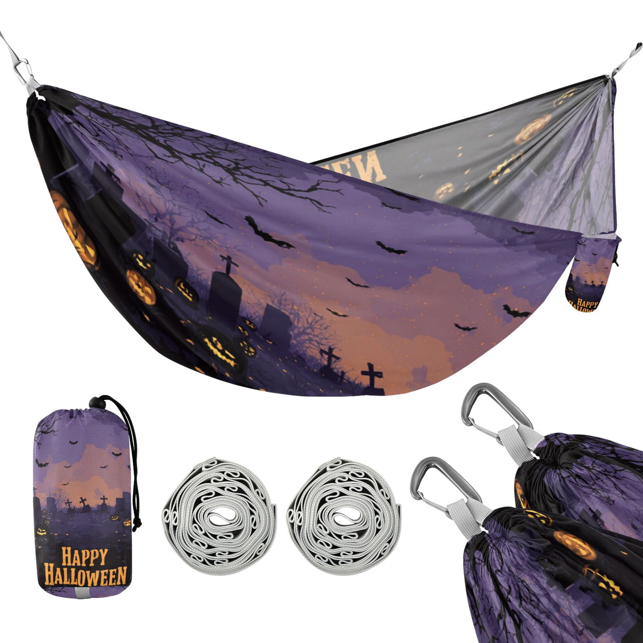 Hammock Camping Hammock Nylon Portable Hammock Travel Camping Hammock Halloween Pattern