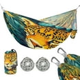 thumbnail image 1 of Hammock Camping Hammock Nylon Portable Hammock Travel Camping Hammock Jungle Cartoon Cougar, 1 of 8